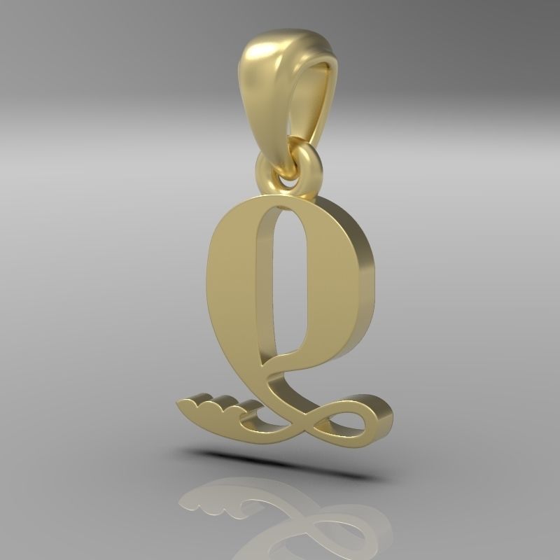 Decorative Letter Dj 3D print model_11