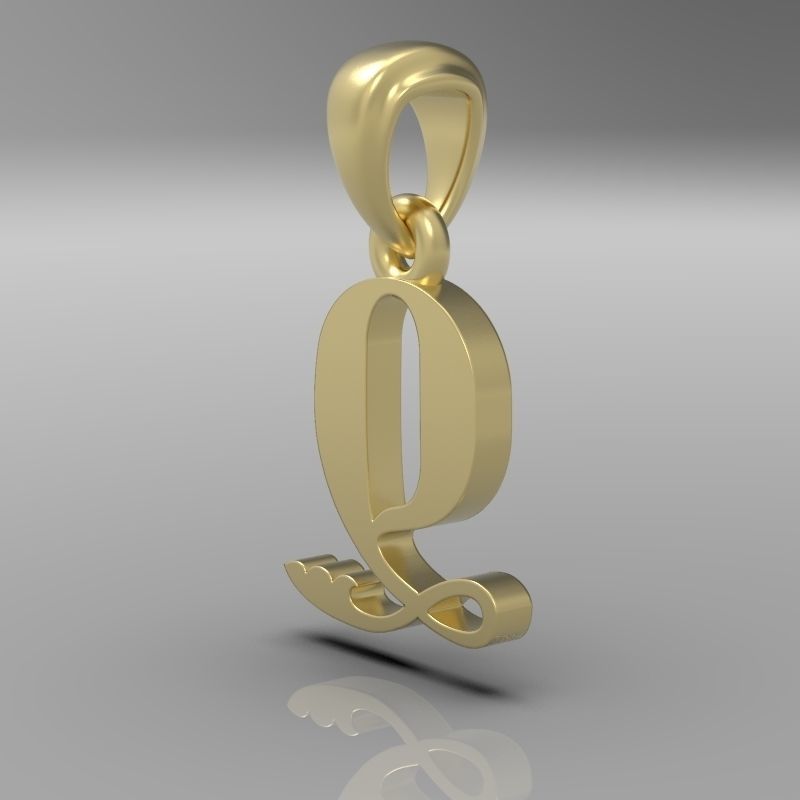 Decorative Letter Dj 3D print model_12
