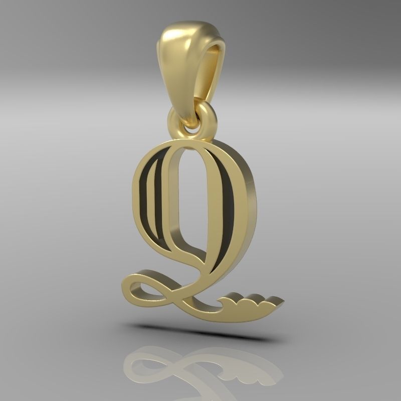 Decorative Letter Dj 3D print model_19