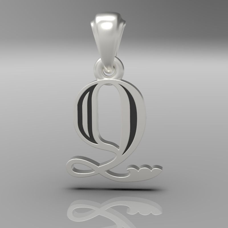 Decorative Letter Dj 3D print model_21