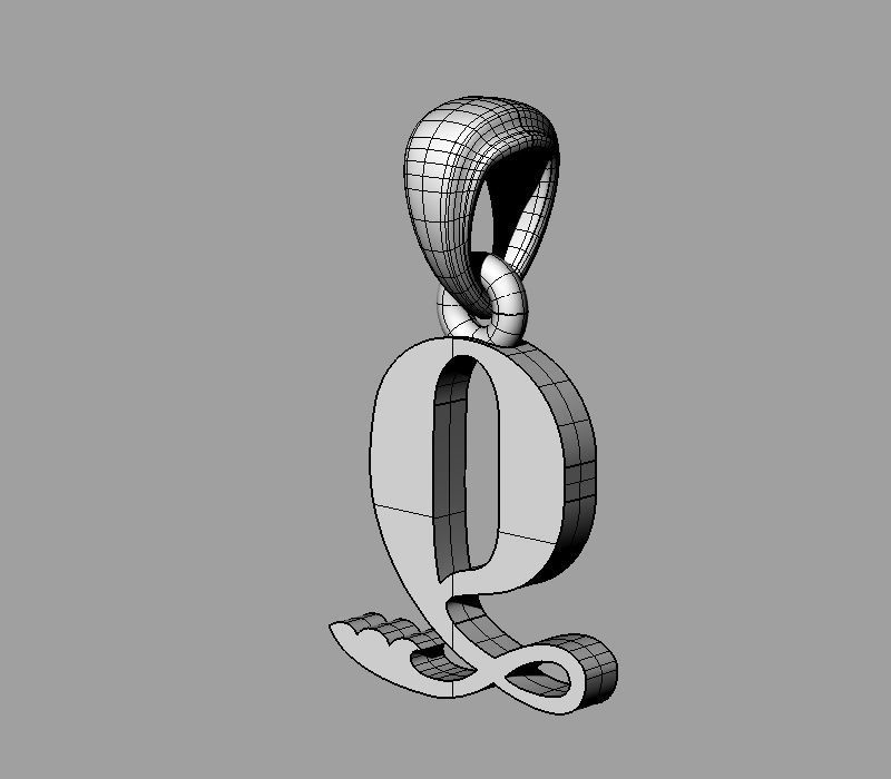 Decorative Letter Dj 3D print model_8