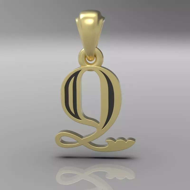 Decorative Letter Dj 3D print model_0