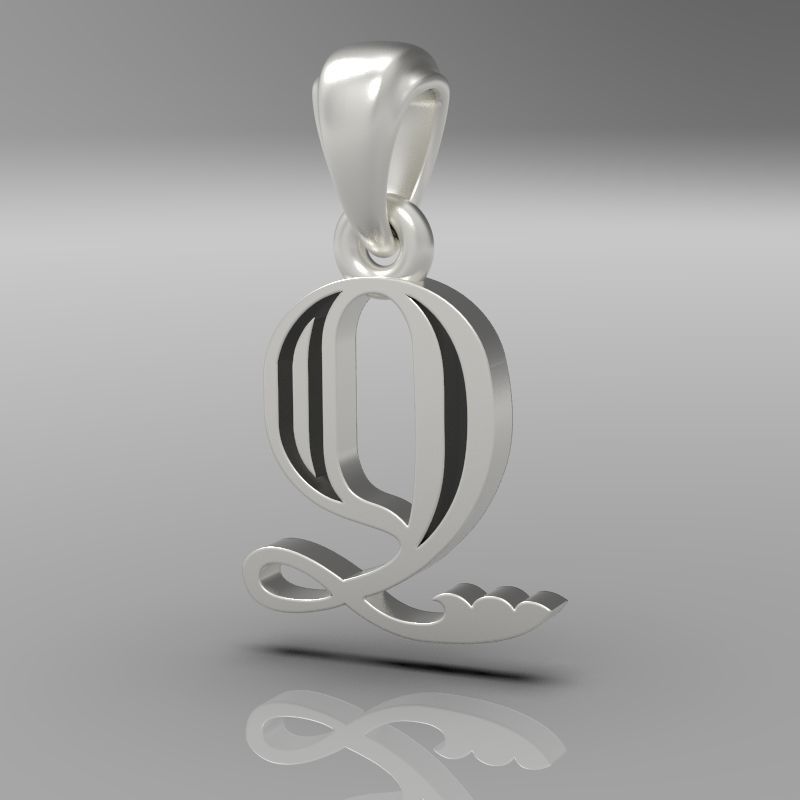 Decorative Letter Dj 3D print model_20