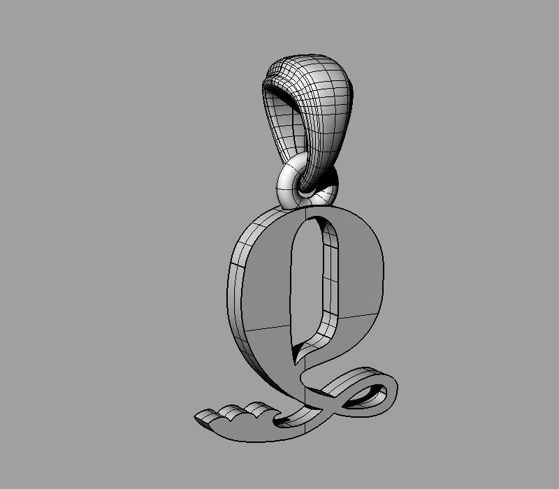 Decorative Letter Dj 3D print model_6