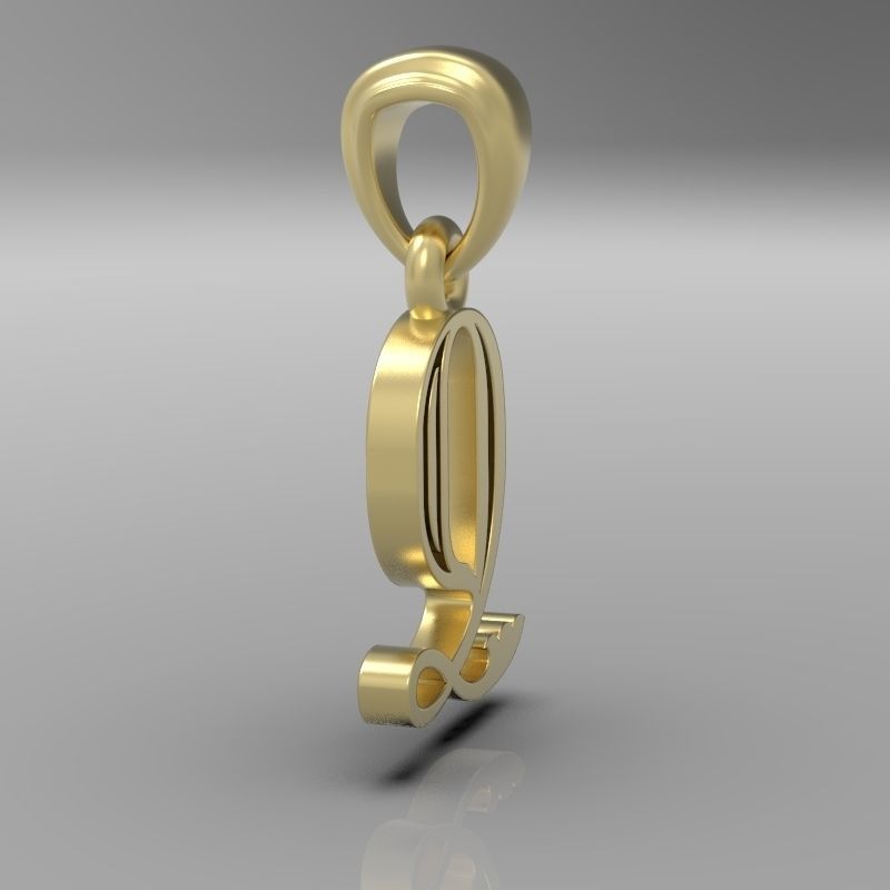 Decorative Letter Dj 3D print model_15