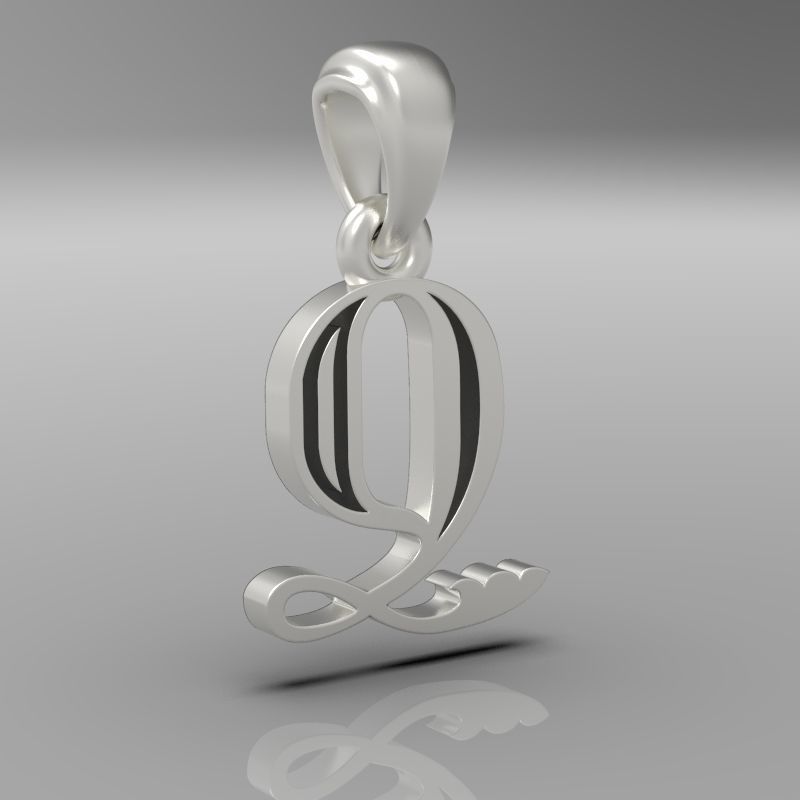 Decorative Letter Dj 3D print model_28