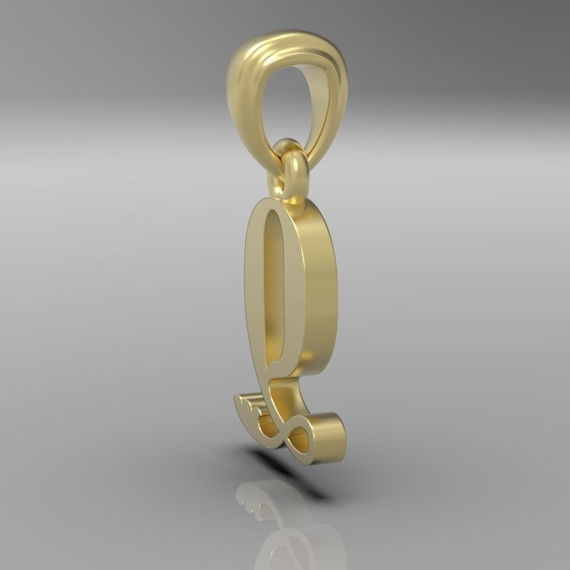Decorative Letter Dj 3D print model_13