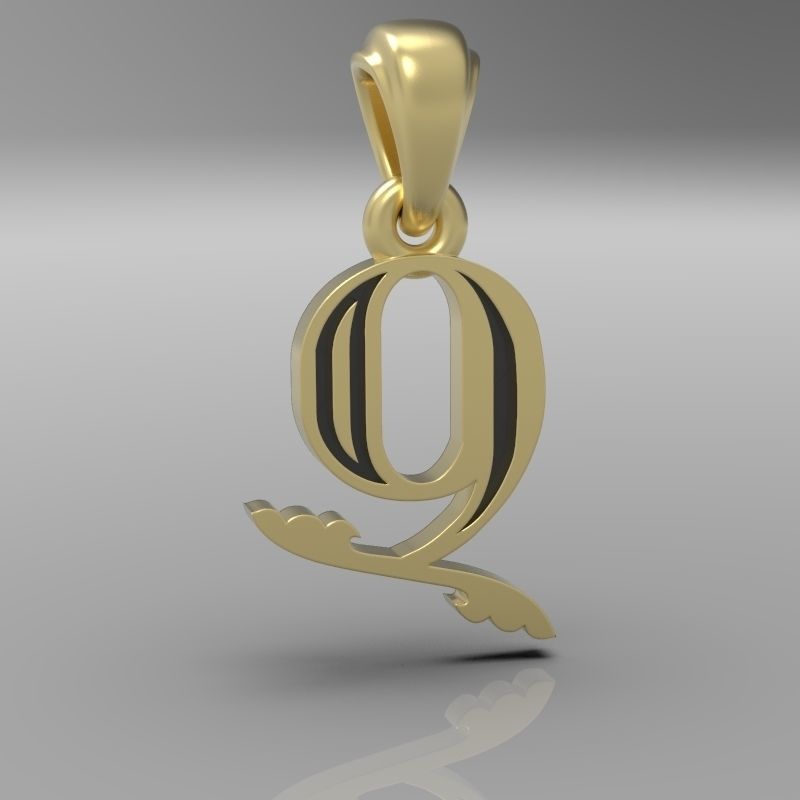 Decorative Letter Ch 3D print model_18