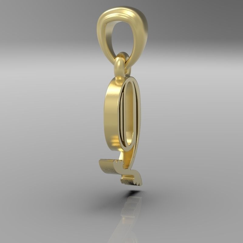 Decorative Letter Ch 3D print model_15
