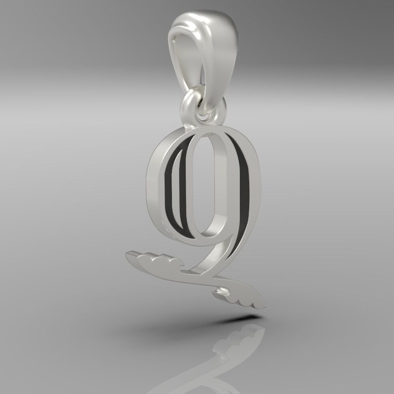 Decorative Letter Ch 3D print model_28