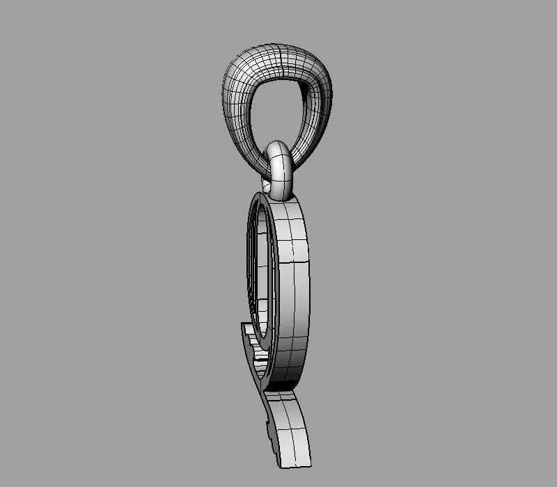 Decorative Letter Ch 3D print model_4