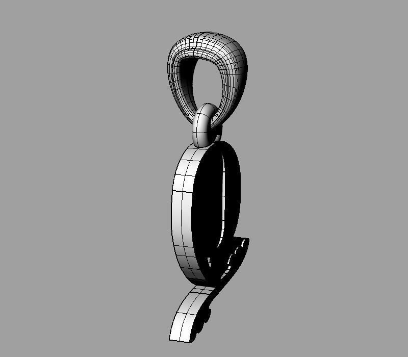 Decorative Letter Ch 3D print model_5