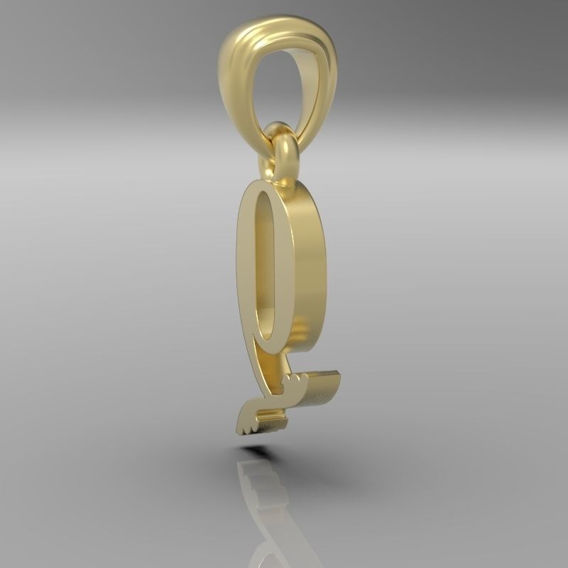 Decorative Letter Ch 3D print model_13