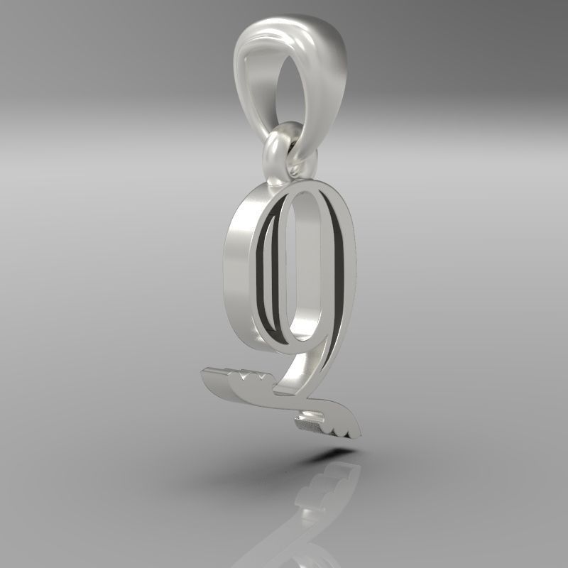 Decorative Letter Ch 3D print model_27