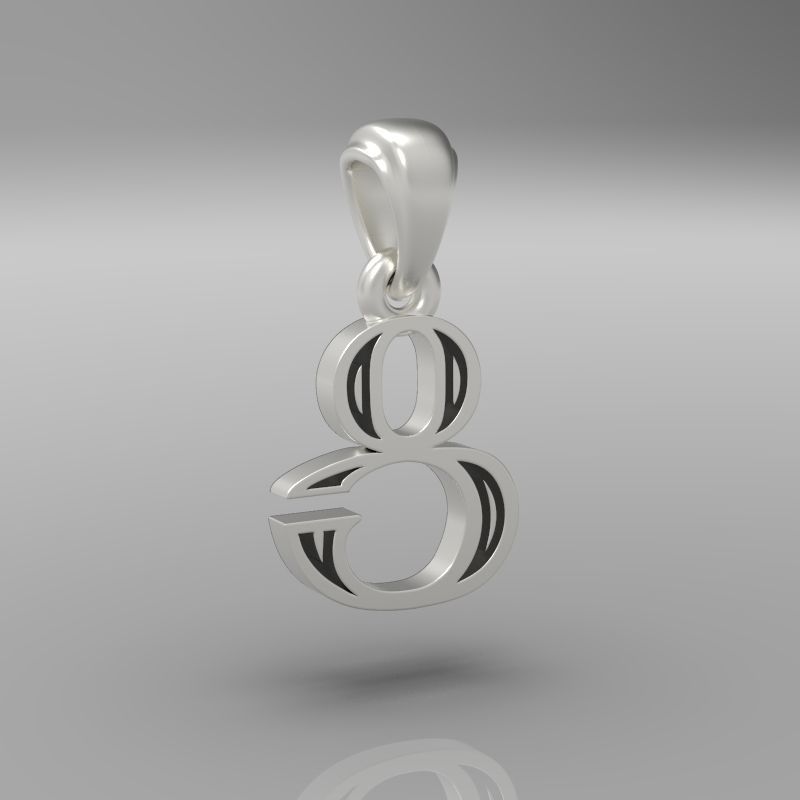 Decorative Letter C 3D print model_28