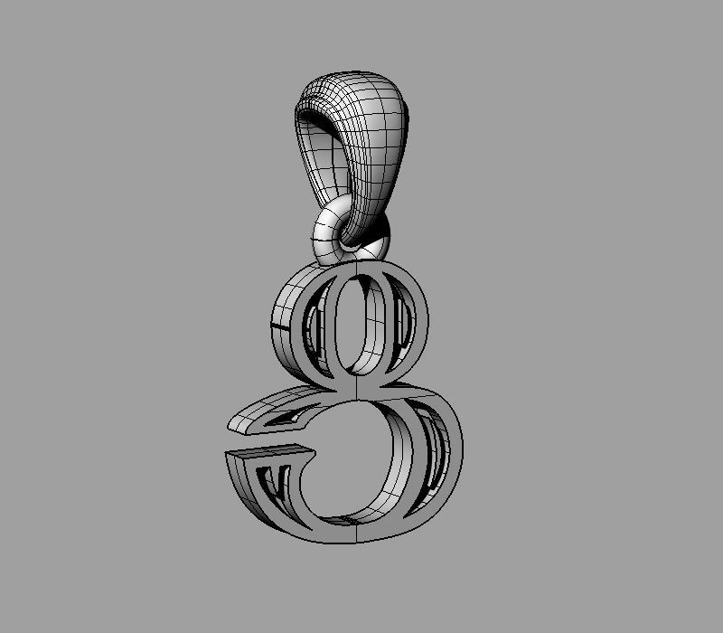 Decorative Letter C 3D print model_1
