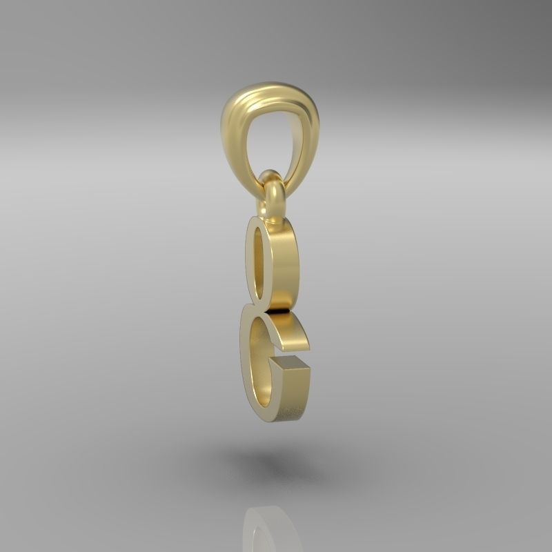 Decorative Letter C 3D print model_13