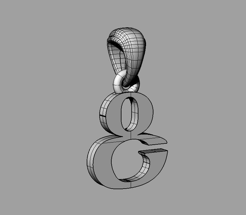 Decorative Letter C 3D print model_6
