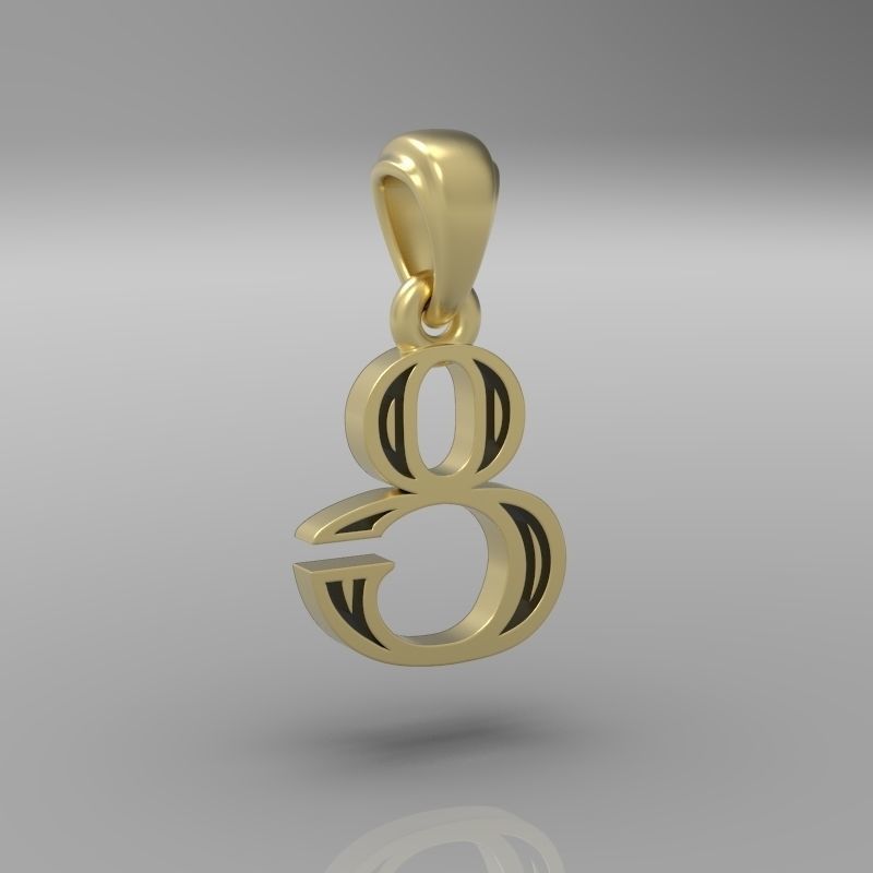 Decorative Letter C 3D print model_17