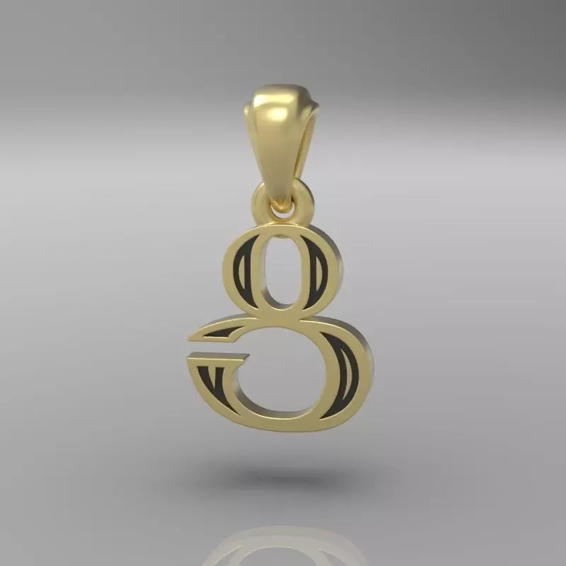 Decorative Letter C 3D print model_0