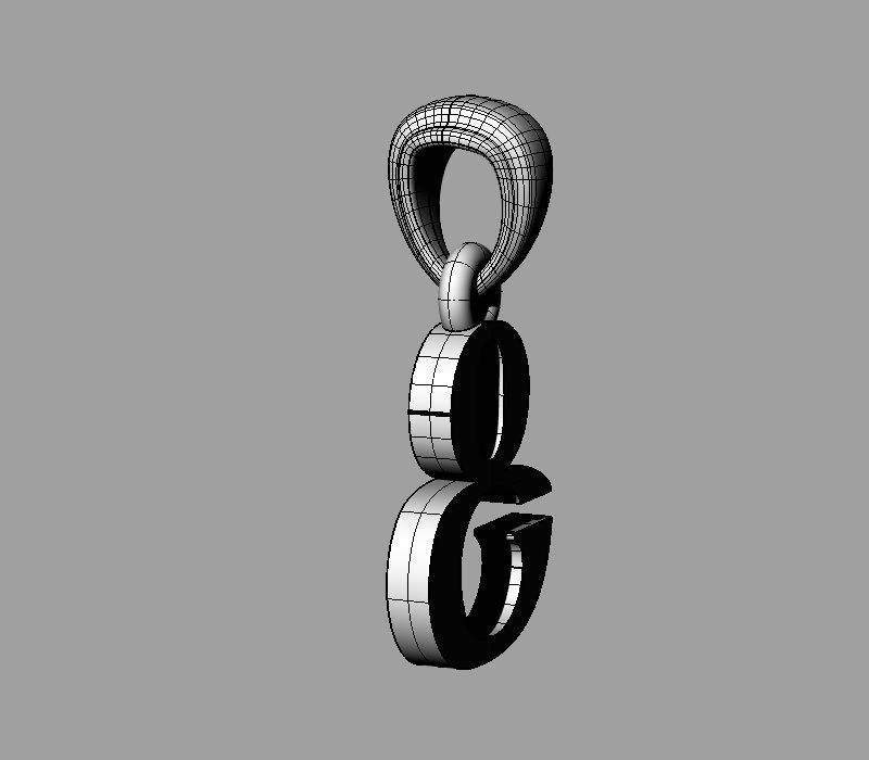 Decorative Letter C 3D print model_5