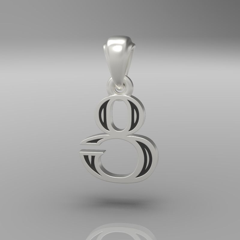 Decorative Letter C 3D print model_21