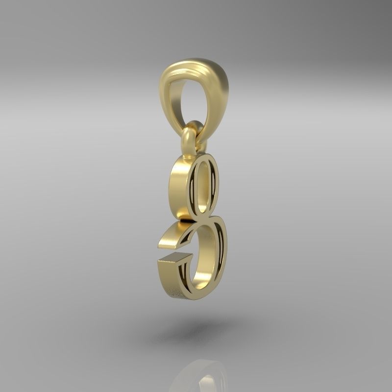Decorative Letter C 3D print model_15