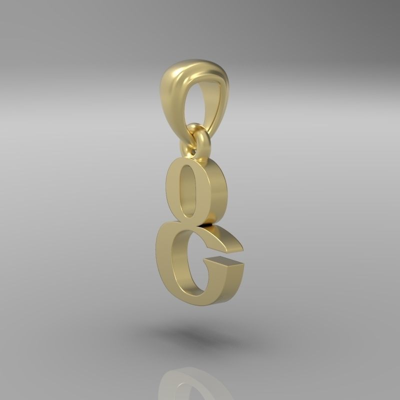 Decorative Letter C 3D print model_12