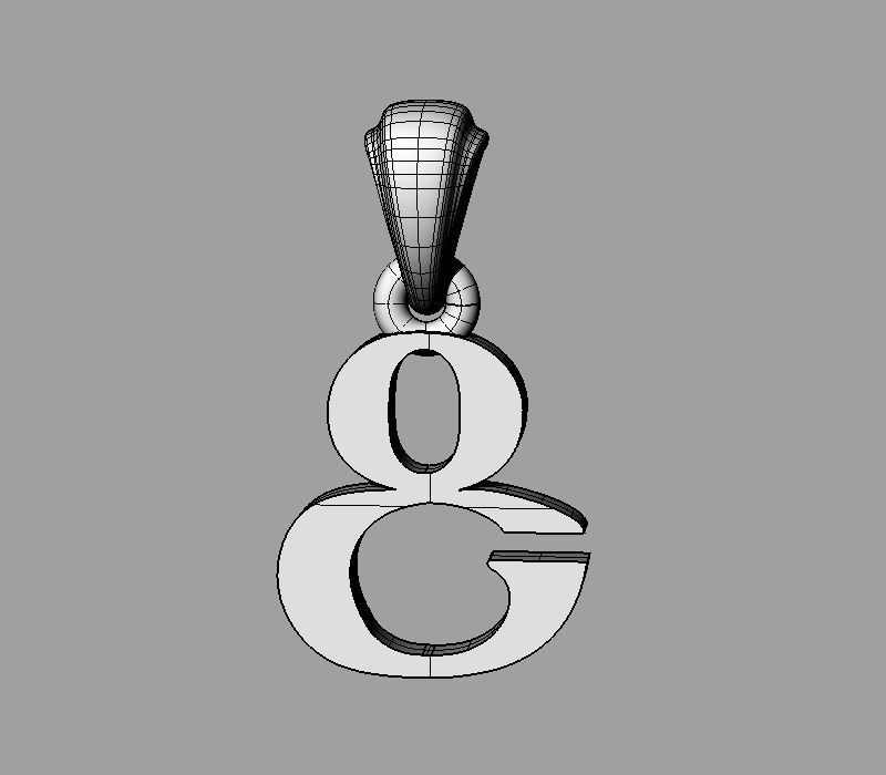 Decorative Letter C 3D print model_7
