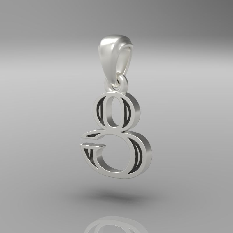 Decorative Letter C 3D print model_20