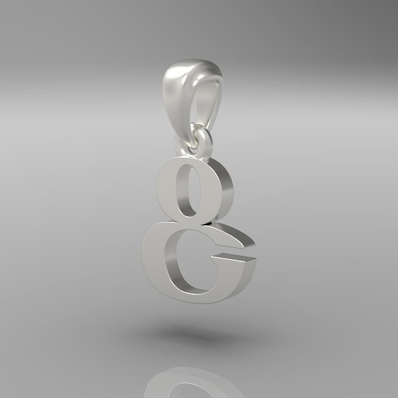 Decorative Letter C 3D print model_22