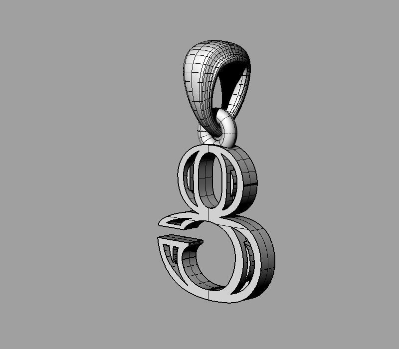Decorative Letter C 3D print model_3