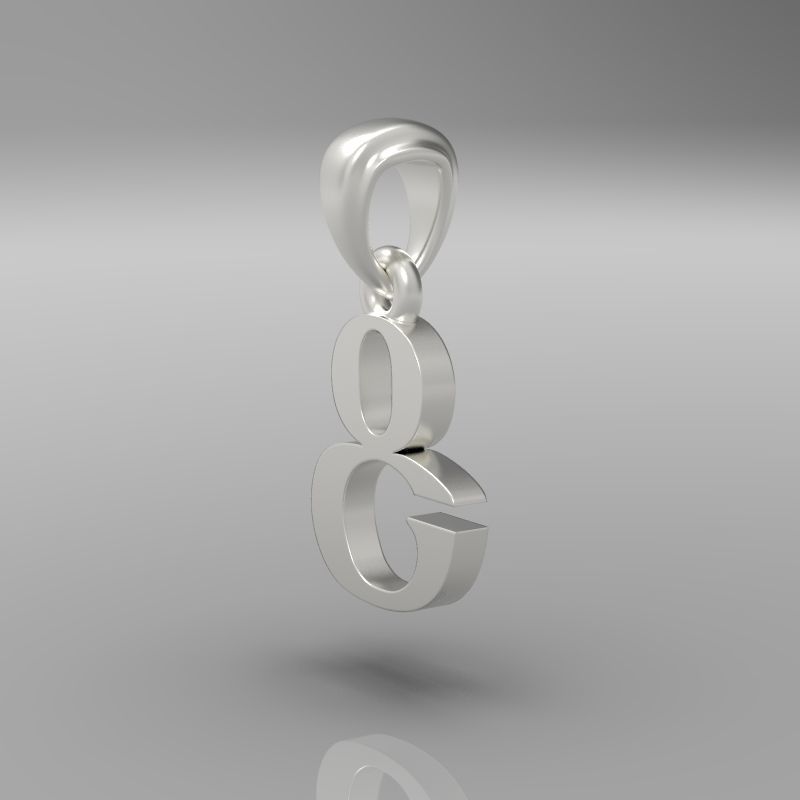 Decorative Letter C 3D print model_23