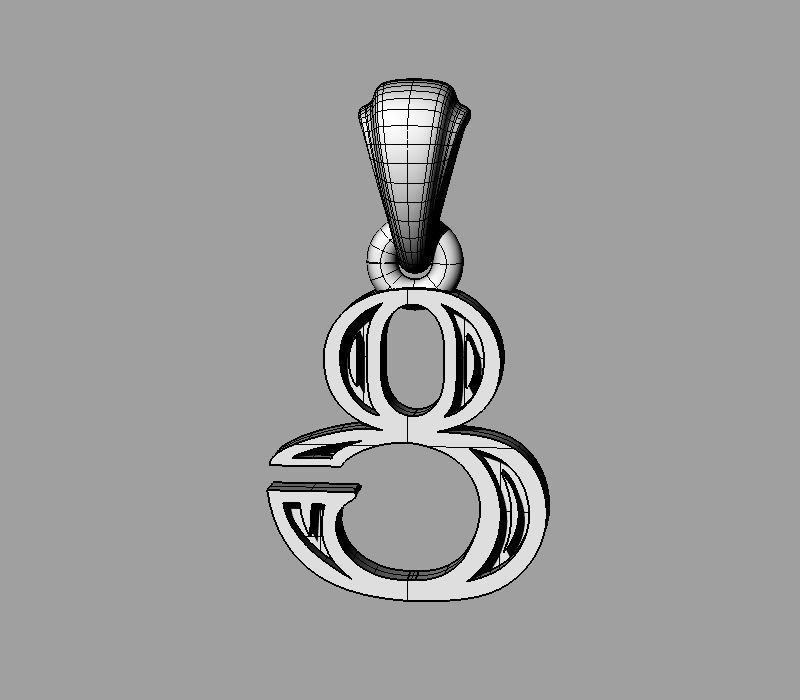 Decorative Letter C 3D print model_2