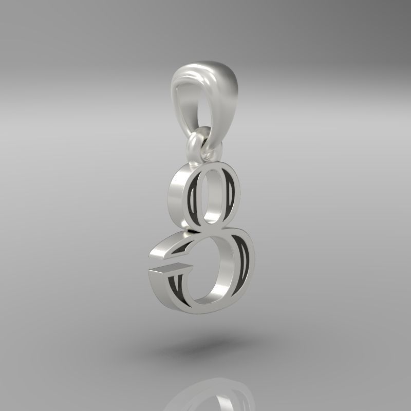 Decorative Letter C 3D print model_27
