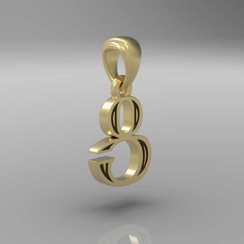Decorative Letter C 3D print model_16