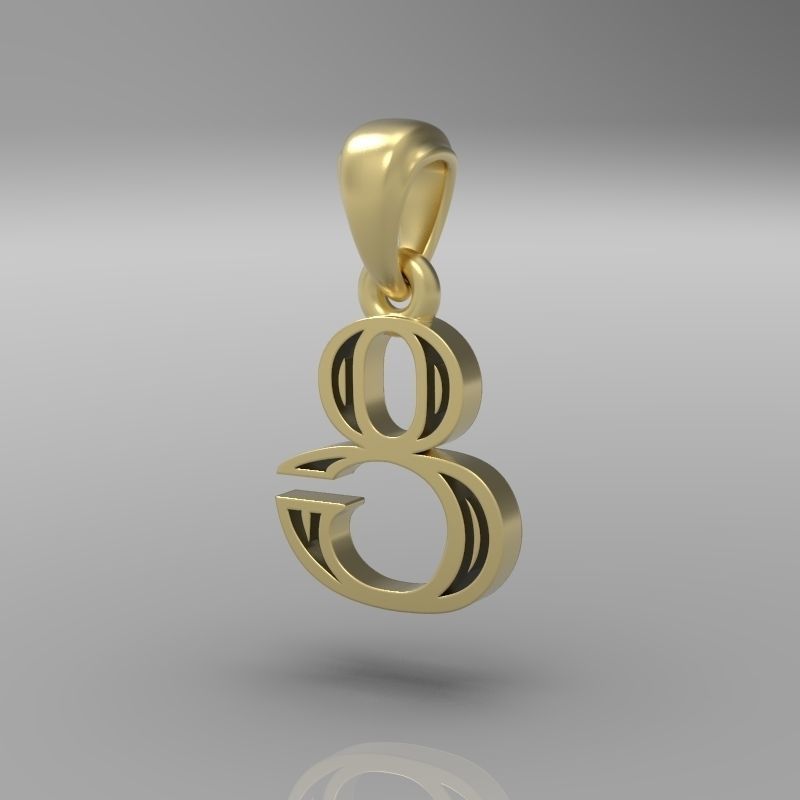 Decorative Letter C 3D print model_19