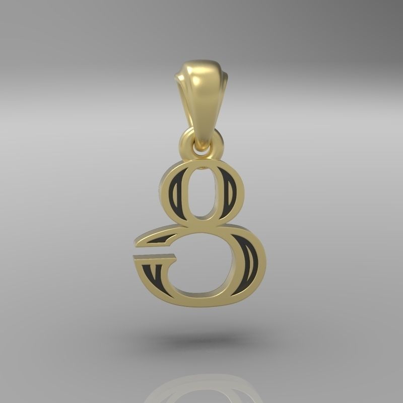 Decorative Letter C 3D print model_18