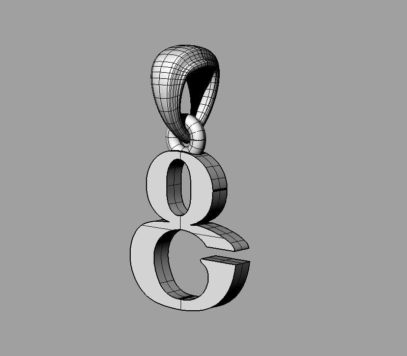 Decorative Letter C 3D print model_8