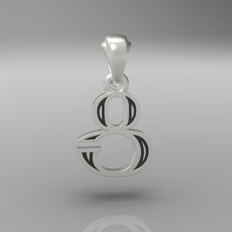 Decorative Letter C 3D print model_29