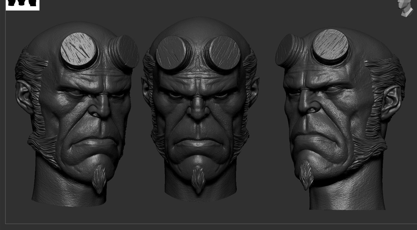 Hellboy Head 3D print model_4