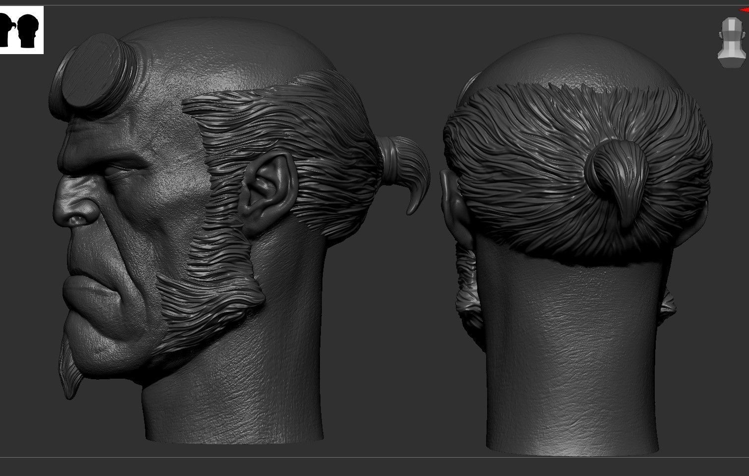 Hellboy Head 3D print model_6