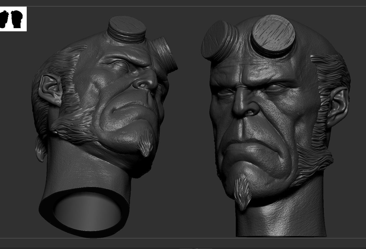 Hellboy Head 3D print model_9