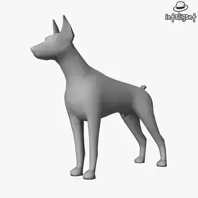 Low Poly Doberman pinscher