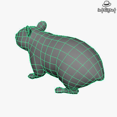 Low Poly Hamster Low-poly 3D model_5