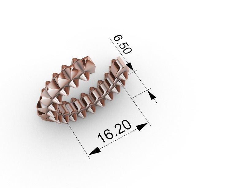 Woman Earrings 3D print model_2