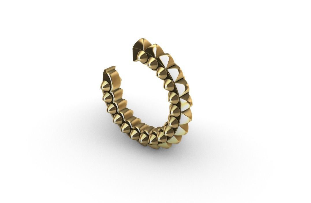 Woman Earrings 3D print model_6