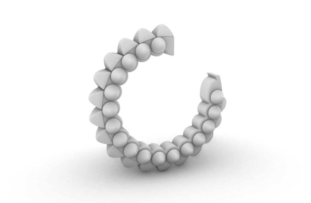 Woman Earrings 3D print model_3