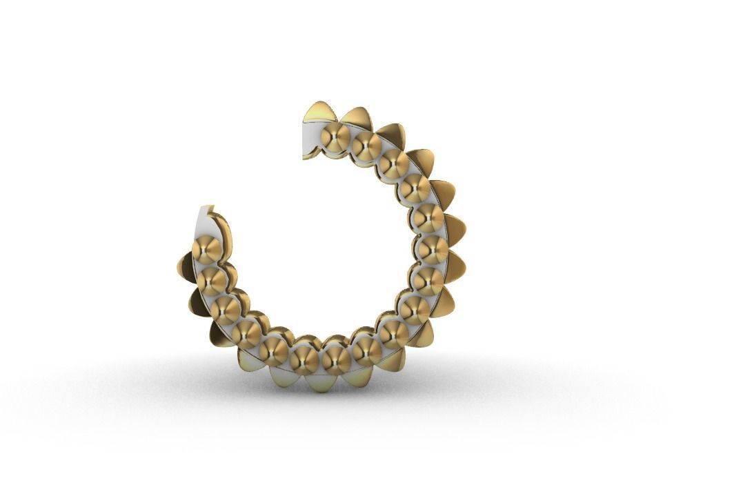 Woman Earrings 3D print model_7