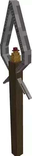 modelo 3D de lanza imperial de minecraft